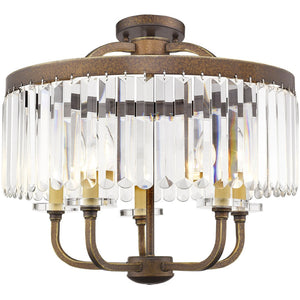 HomeRoots Five Light Dimmable Chandelier - Modern Cylinder Shade Fixture for Stylish Home Ambiance & Design 687580