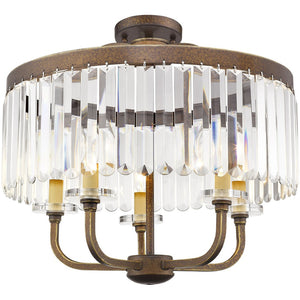 HomeRoots Five Light Dimmable Chandelier - Modern Cylinder Shade Fixture for Stylish Home Ambiance & Design 687580
