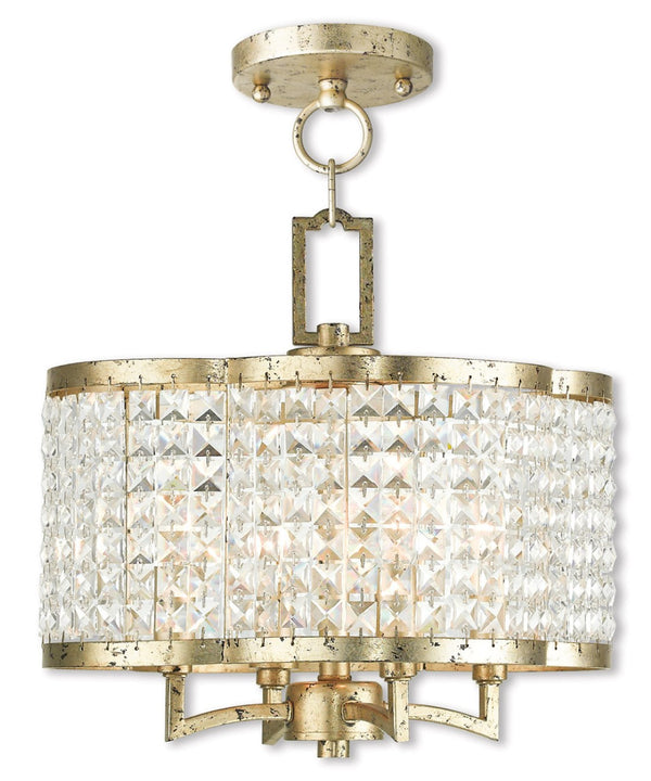 HomeRoots Four Light Dimmable Chandelier - Modern Cylinder Shades for Customizable Ambiance & Style 687585
