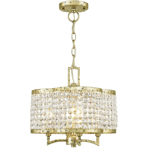 HomeRoots Four Light Dimmable Chandelier - Modern Cylinder Shades for Customizable Ambiance & Style 687585