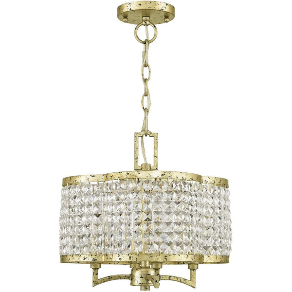 HomeRoots Four Light Dimmable Chandelier - Modern Cylinder Shades for Customizable Ambiance & Style 687585