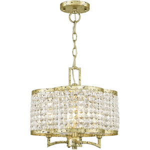 HomeRoots Four Light Dimmable Chandelier - Modern Cylinder Shades for Customizable Ambiance & Style 687585