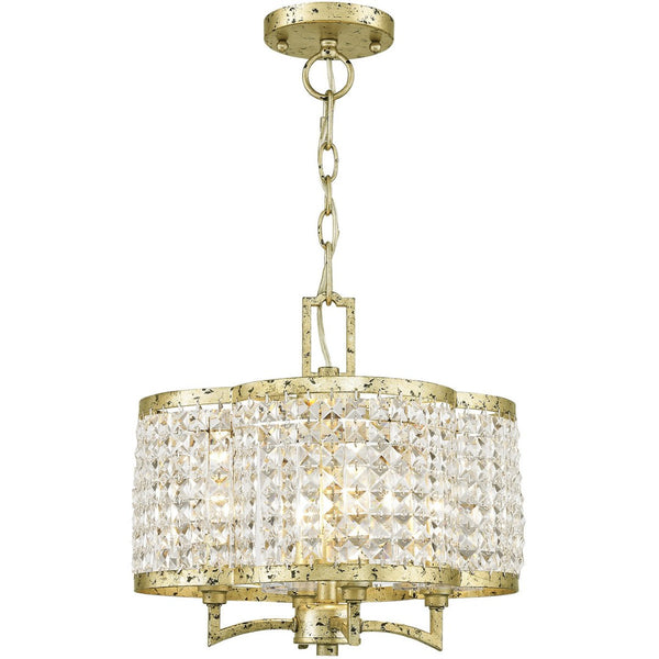 HomeRoots Four Light Dimmable Chandelier - Modern Cylinder Shades for Customizable Ambiance & Style 687585