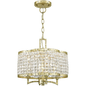 HomeRoots Four Light Dimmable Chandelier - Modern Cylinder Shades for Customizable Ambiance & Style 687585