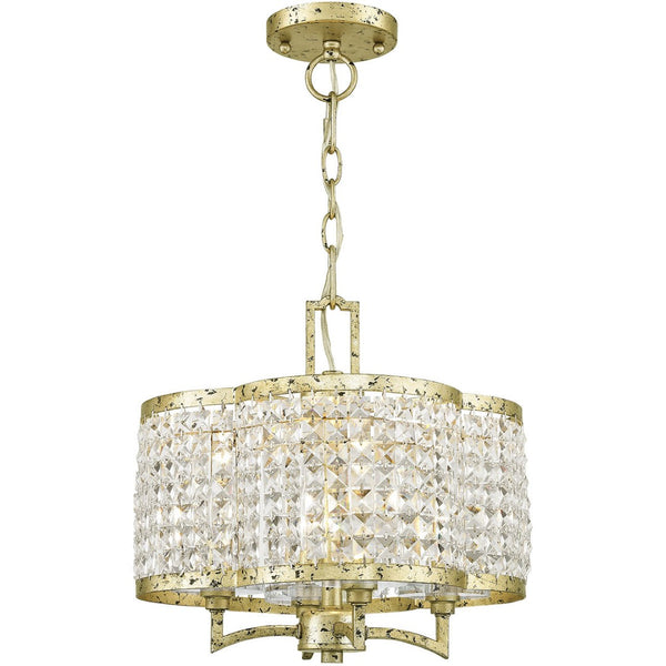 HomeRoots Four Light Dimmable Chandelier - Modern Cylinder Shades for Customizable Ambiance & Style 687585
