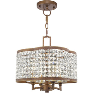 HomeRoots Four Light Dimmable Chandelier - Modern Steel Shades for Stylish Ambiance in Any Room 687586