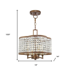 HomeRoots Four Light Dimmable Chandelier - Modern Steel Shades for Stylish Ambiance in Any Room 687586