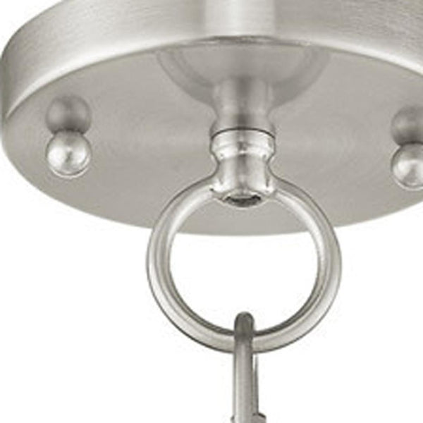 HomeRoots Four Light Dimmable Chandelier - Modern Cylinder Shades for Elegant Illumination in Any Space 687587