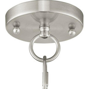 HomeRoots Four Light Dimmable Chandelier - Modern Cylinder Shades for Elegant Illumination in Any Space 687587
