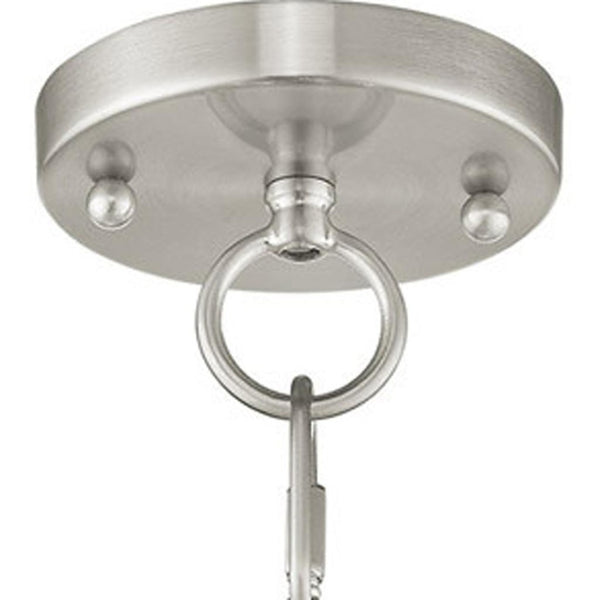 HomeRoots Four Light Dimmable Chandelier - Modern Cylinder Shades for Elegant Illumination in Any Space 687587