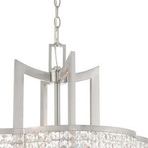HomeRoots Four Light Dimmable Chandelier - Modern Cylinder Shades for Stylish Illumination in Any Room 687589