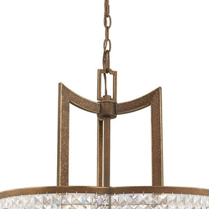 HomeRoots Six Light Dimmable Chandelier - Modern Cylinder Shades for Versatile Ambiance in Any Room 687591