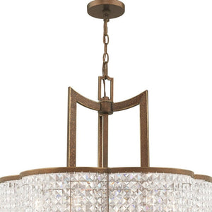 HomeRoots Six Light Dimmable Chandelier - Modern Cylinder Shades for Versatile Ambiance in Any Room 687591