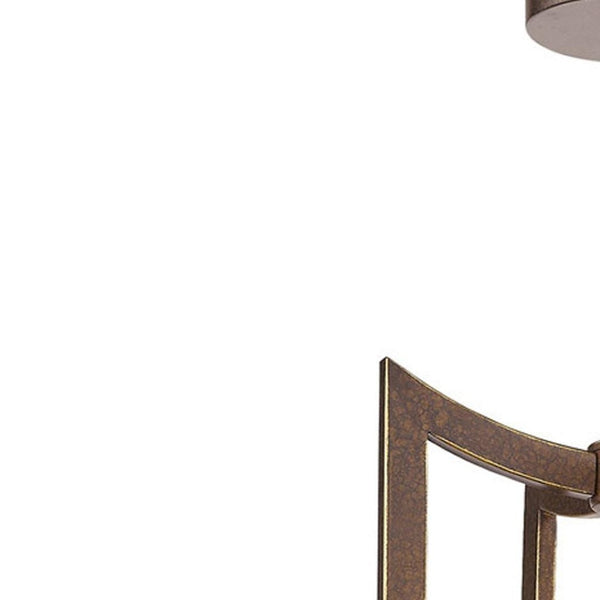 HomeRoots Bronze Eight-Light Dimmable Chandelier with Elegant Clear Shades for Modern Dining & Foyer Decor 687593