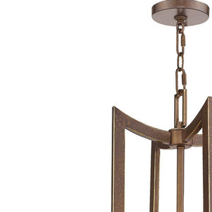 HomeRoots Bronze Eight-Light Dimmable Chandelier with Elegant Clear Shades for Modern Dining & Foyer Decor 687593