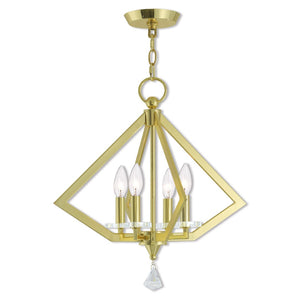 HomeRoots Four Light Dimmable Chandelier - Modern Cylinder Shades for Versatile Illumination in Any Space 687597