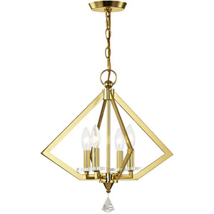 HomeRoots Four Light Dimmable Chandelier - Modern Cylinder Shades for Versatile Illumination in Any Space 687597