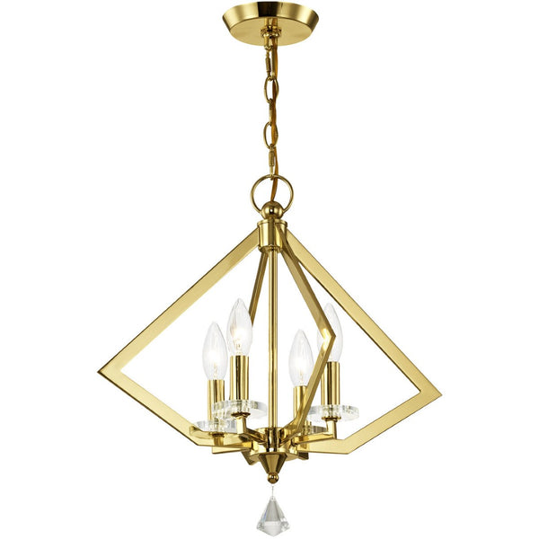 HomeRoots Four Light Dimmable Chandelier - Modern Cylinder Shades for Versatile Illumination in Any Space 687597