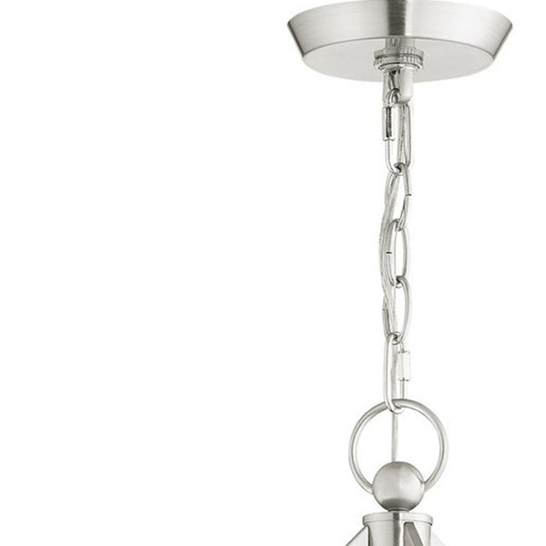 HomeRoots Four Light Dimmable Chandelier with Modern Cylindrical Shades for Elegant Ambient Lighting Solutions 687600