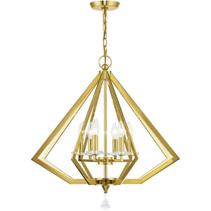 HomeRoots Six Light Dimmable Chandelier - Modern Cylindrical Shades for Stylish Ambiance in Any Space 687602