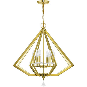 HomeRoots Six Light Dimmable Chandelier - Modern Cylindrical Shades for Stylish Ambiance in Any Space 687602
