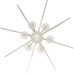 HomeRoots Six Light Dimmable Chandelier - Modern Cylindrical Shades for Versatile Ambiance & Timeless Style 687604