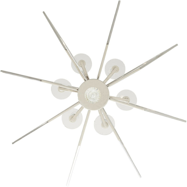 HomeRoots Six Light Dimmable Chandelier - Modern Cylindrical Shades for Versatile Ambiance & Timeless Style 687604