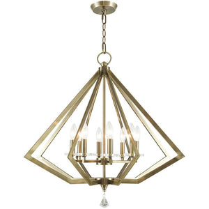 HomeRoots Eight Light Dimmable Chandelier - Contemporary Cylinder Design for Stylish Ambiance in Any Room 687606