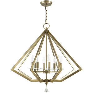 HomeRoots Eight Light Dimmable Chandelier - Contemporary Cylinder Design for Stylish Ambiance in Any Room 687606