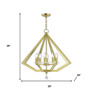 HomeRoots Eight Light Dimmable Chandelier - Modern Cylinder Design with Steel Shades for Versatile Decor Styles 687607