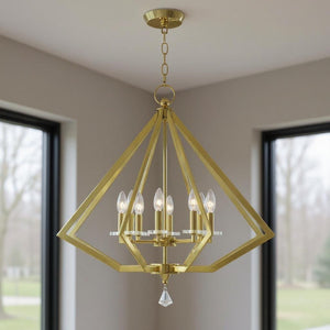 HomeRoots Eight Light Dimmable Chandelier - Modern Cylinder Design with Steel Shades for Versatile Decor Styles 687607