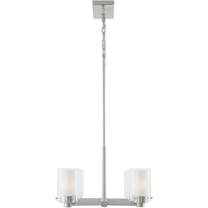 HomeRoots Eight Light Dimmable Chandelier - Modern Cylinder Design with Steel Shades for Elegant Illumination 687610