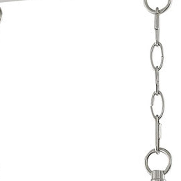 HomeRoots Eight Light Dimmable Chandelier - Modern Cylinder Design with Steel Shades for Elegant Illumination 687610