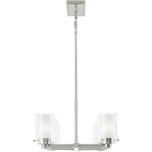 HomeRoots Ten Light Dimmable Chandelier - Modern Elegance, Adjustable Brightness & Stylish Steel Shades for Home 687611