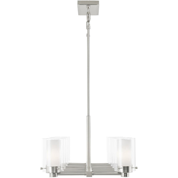 HomeRoots Ten Light Dimmable Chandelier - Modern Elegance, Adjustable Brightness & Stylish Steel Shades for Home 687611