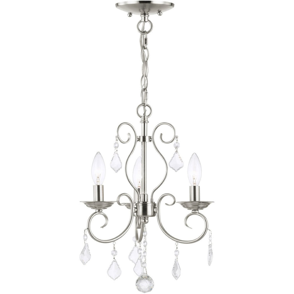 HomeRoots Three Light Dimmable Chandelier – Modern Cylindrical Shades for Stylish, Adjustable Home Illumination 687619