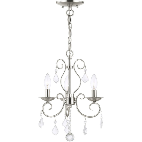 HomeRoots Three Light Dimmable Chandelier – Modern Cylindrical Shades for Stylish, Adjustable Home Illumination 687619