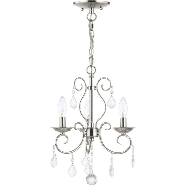 HomeRoots Three Light Dimmable Chandelier – Modern Cylindrical Shades for Stylish, Adjustable Home Illumination 687619