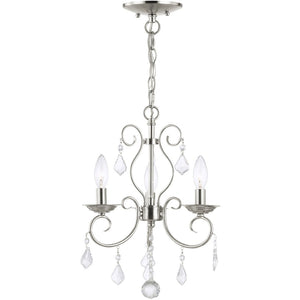HomeRoots Three Light Dimmable Chandelier – Modern Cylindrical Shades for Stylish, Adjustable Home Illumination 687619