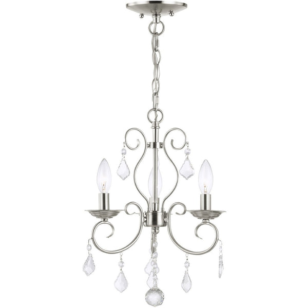 HomeRoots Three Light Dimmable Chandelier – Modern Cylindrical Shades for Stylish, Adjustable Home Illumination 687619