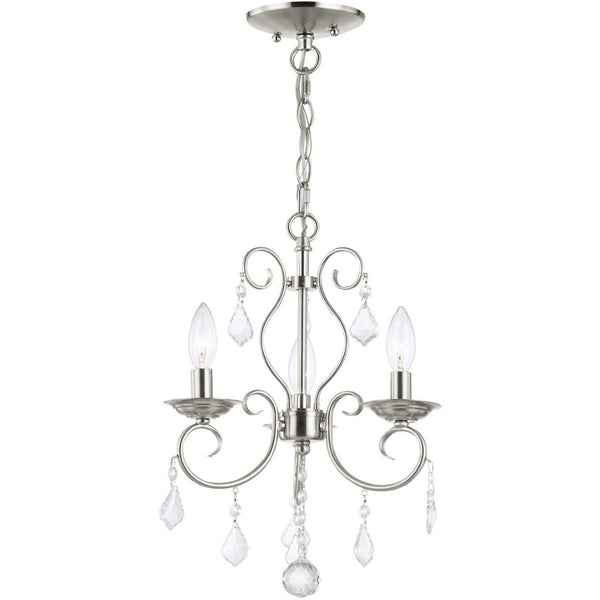 HomeRoots Three Light Dimmable Chandelier – Modern Cylindrical Shades for Stylish, Adjustable Home Illumination 687619