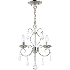 HomeRoots Three Light Dimmable Chandelier – Modern Cylindrical Shades for Stylish, Adjustable Home Illumination 687619