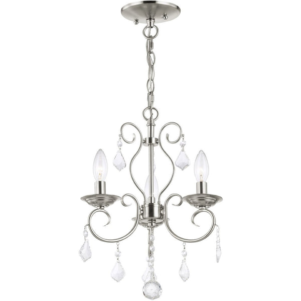 HomeRoots Three Light Dimmable Chandelier – Modern Cylindrical Shades for Stylish, Adjustable Home Illumination 687619