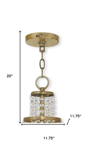 HomeRoots Gold Dimmable Three-Light Chandelier with Off-White Shades – Elegant Metal Fixture for Any Room 687626