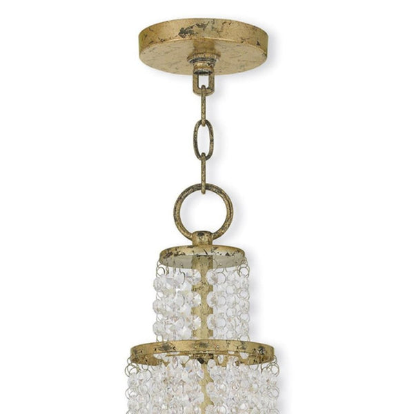 HomeRoots Gold Elegant Dimmable Three-Light Chandelier with Off-White Shades for Modern Interiors & Spaces 687628