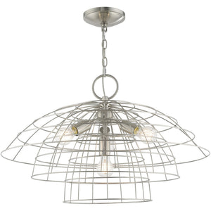 HomeRoots Four Light Dimmable Chandelier – Modern Cylinder Shades for Stylish Illumination in Any Space 687637