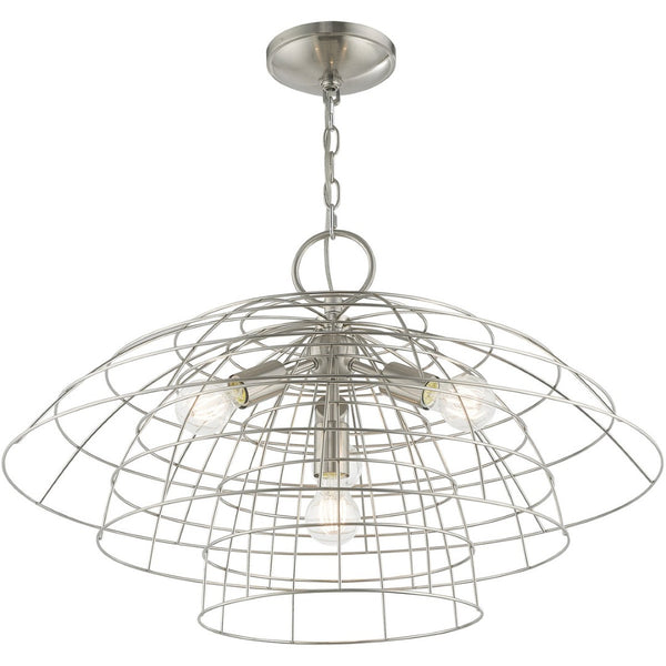 HomeRoots Four Light Dimmable Chandelier – Modern Cylinder Shades for Stylish Illumination in Any Space 687637