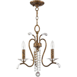 HomeRoots Bronze Three-Light Dimmable Chandelier with Cylinder Shades – Elegant Metal Fixture for Modern Spaces 687638