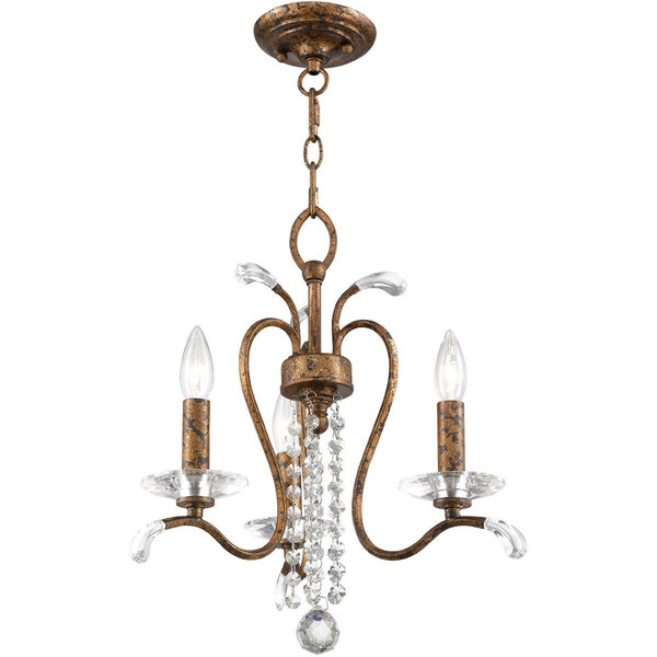 HomeRoots Bronze Three-Light Dimmable Chandelier with Cylinder Shades – Elegant Metal Fixture for Modern Spaces 687638