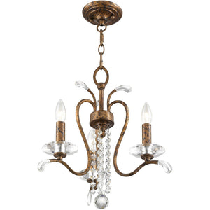 HomeRoots Bronze Three-Light Dimmable Chandelier with Cylinder Shades – Elegant Metal Fixture for Modern Spaces 687638